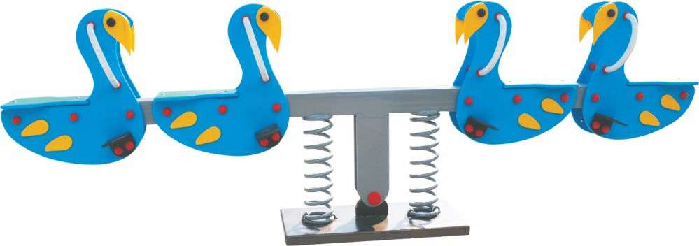 弹簧跷跷板 小鸭四位跷跷